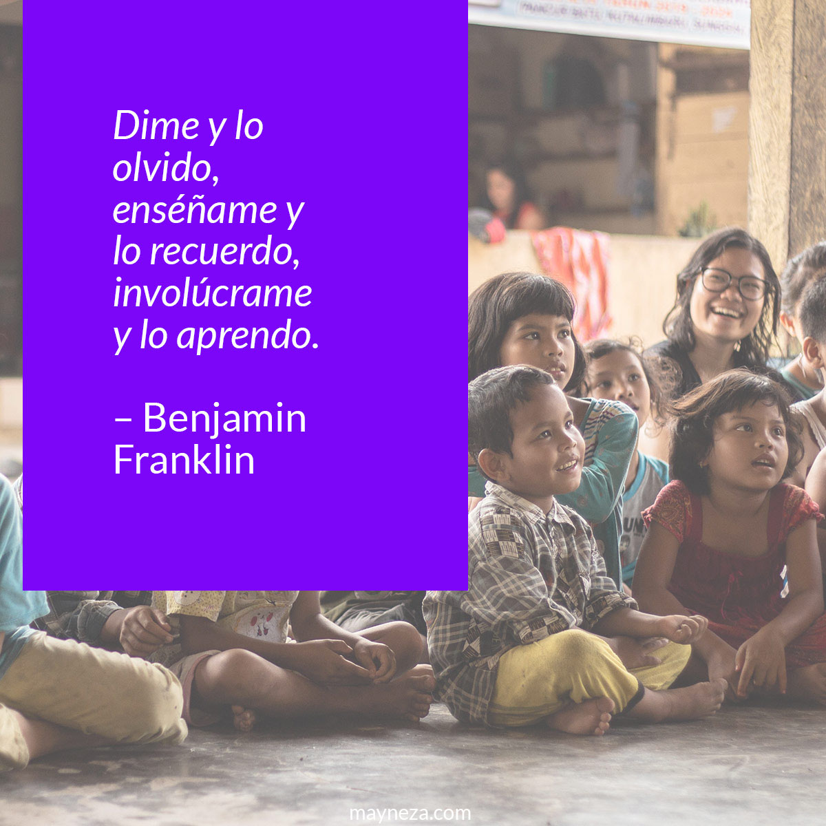 frases de motivacion para estudiantes Dime y lo olvido, enséñame y lo recuerdo, involúcrame y lo aprendo. – Benjamin Franklin