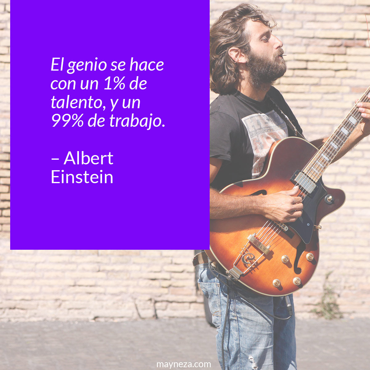 frases de motivacion para estudiantes - El genio se hace con un 1% de talento, y un 99% de trabajo. – Albert Einstein