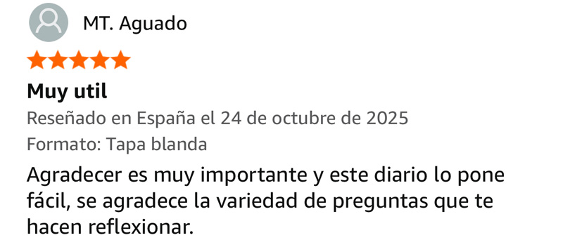 reseña diario de gratitud