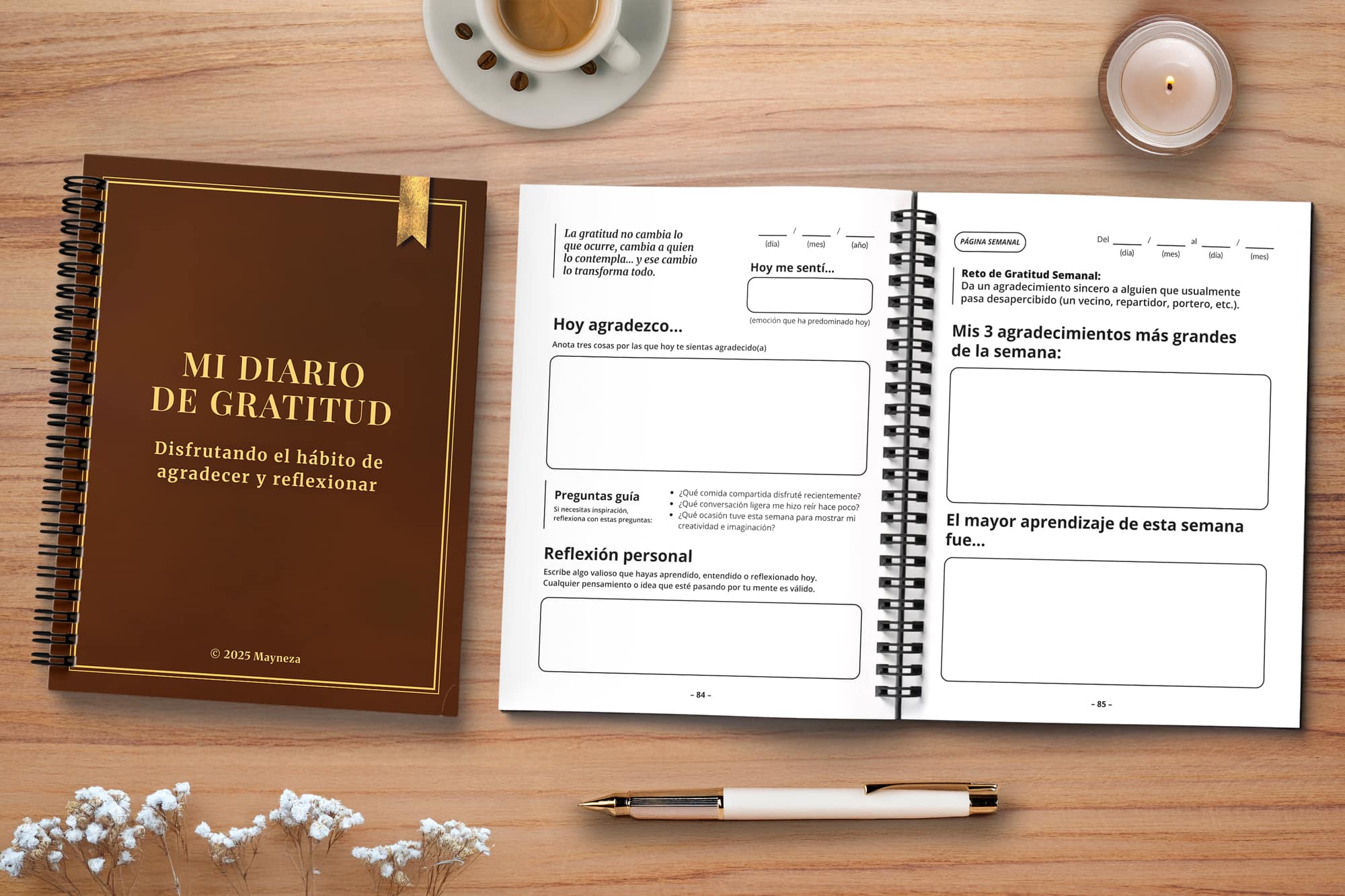 diario de gratitud gratitude journal mayneza Mi Diario de Gratitud